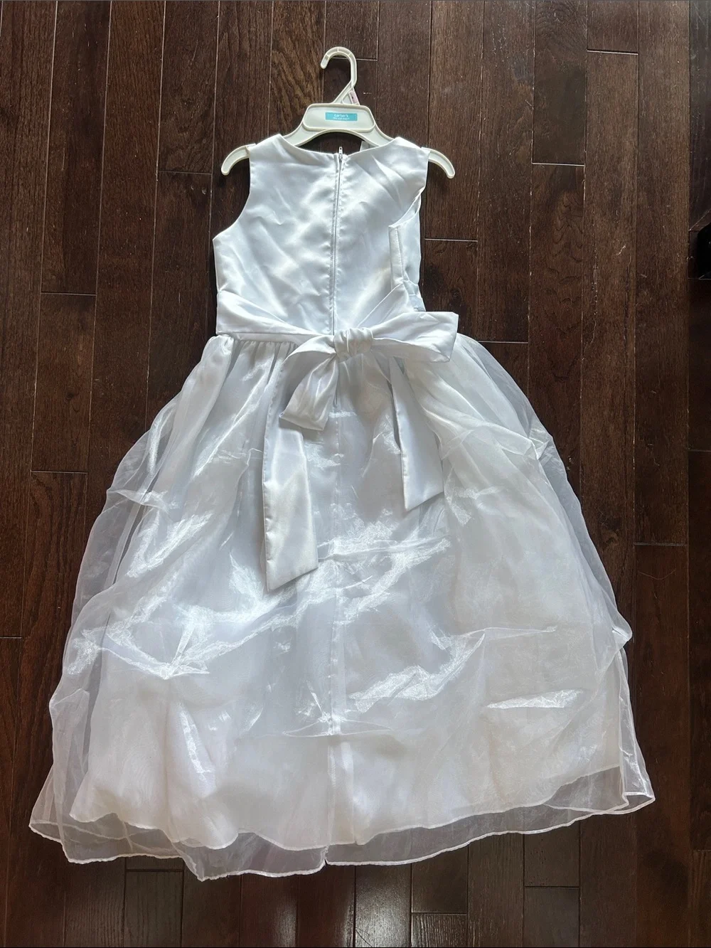 Girl’s White Satin Communion/Party Dress